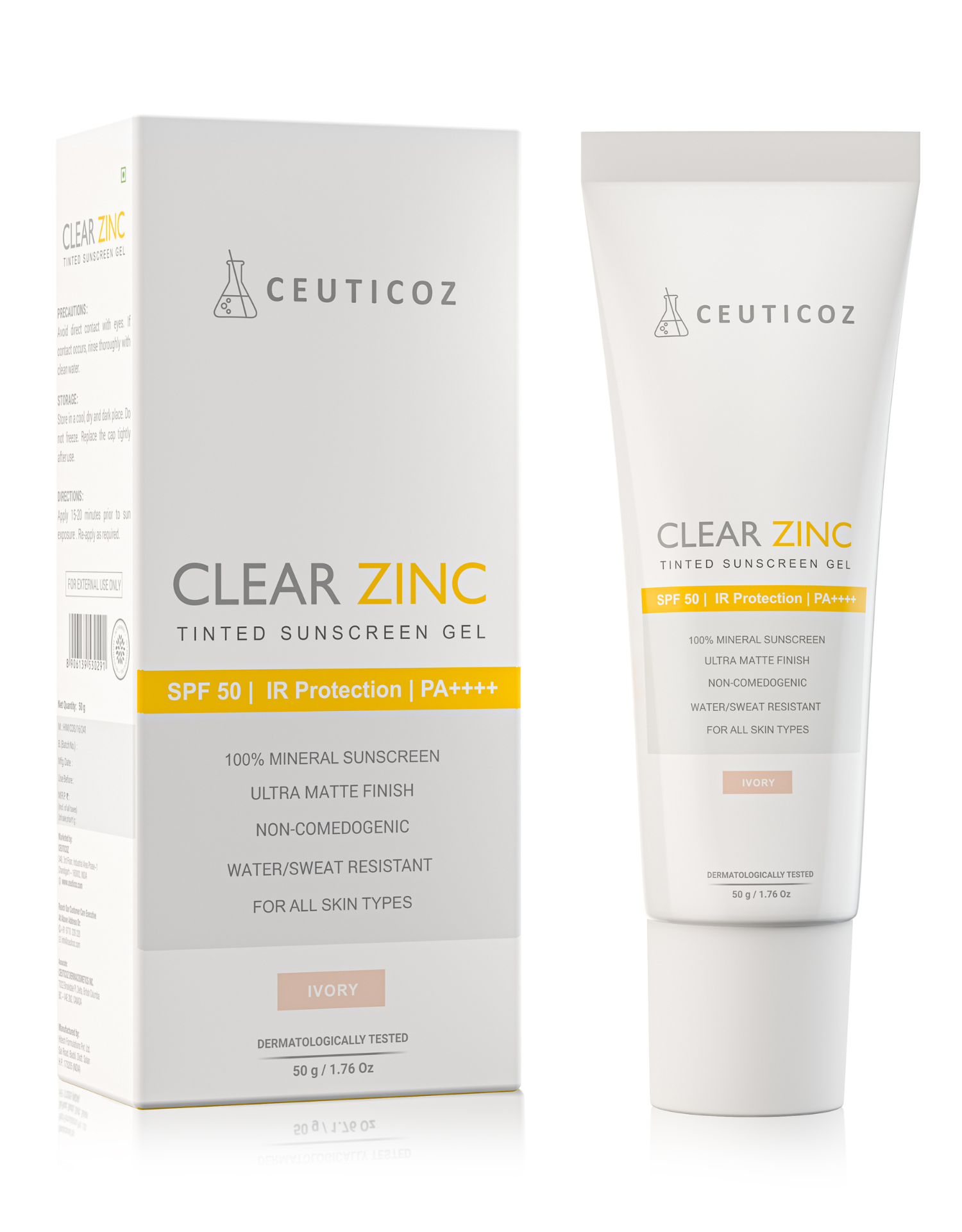 Clear Zinc Tinted Sunscreen Gel